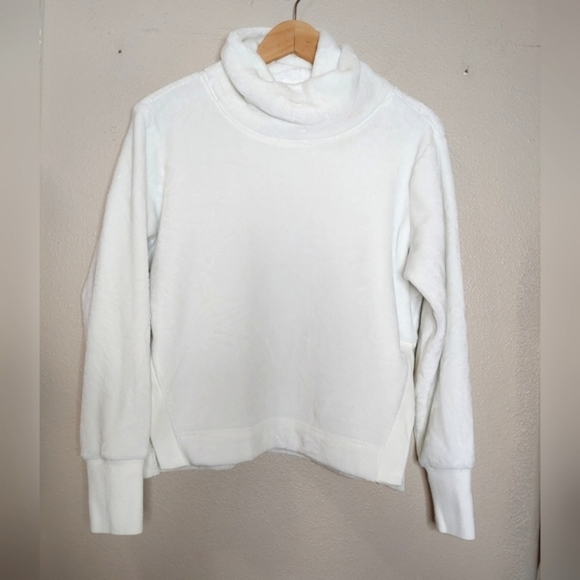 Athleta Double Karma Cozy Funnel Neck Pullover Sea Salt White XS 511446 - Picture 2 of 12
